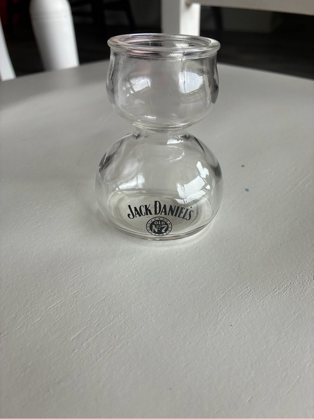 Jack Daniels Clear Double-Bubble Glass Shot Glass